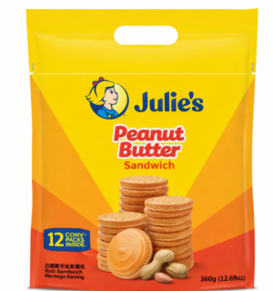 JULIE'S PEANUT BUTTER SANDWICH BISCUITS 360G