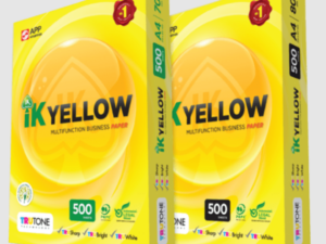 IK YELLOW A4 PAPER 80GSM 500'S ( 5 RIMS/BOX )