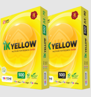 IK YELLOW A4 PAPER 80GSM 500'S ( 5 RIMS/BOX )