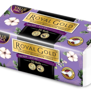 ROYAL GOLD ELEGANT BATHROOM TISSUE 3 PLY 210 SHEETS X 20 ROLLS