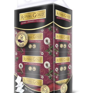 ROYAL GOLD LUX WHITE FACE TISSUE BOX 3PLY 4X110
