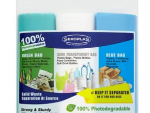 SEKOPLAS REMAX SEMI TRANSPARENT GARBAGE BAG 3ROLL L