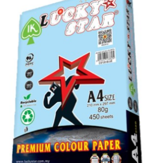 A4 PAPER LUCKY STAR LIGHT BLUE CS120 80GSM 450'S