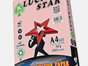 A4 PAPER LUCKY STAR ROSE CS140 80GSM 450'S