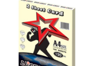 A4 TWO SHEET CARD 120G LUCKY STAR IVORY - LS100