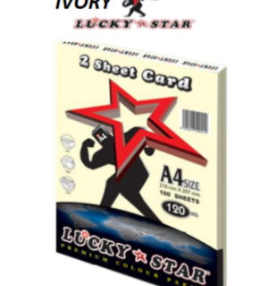 A4 TWO SHEET CARD 120G LUCKY STAR IVORY - LS100