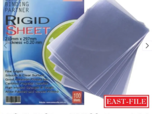 PVC BINDING COVER A4 RIGID SHEET PV0.2 100'S/PKT