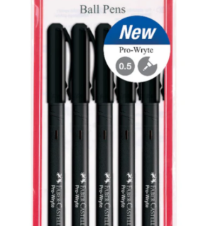 FABER CASTEL PRO-WRYTE BALL PEN BLACK 0.5
