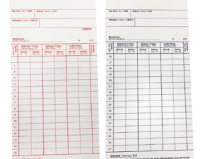PUNCH CARD WHITE A/B WITH HOLE